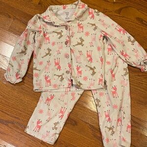 Cozy Kids Pajama Set with Reindeer Print